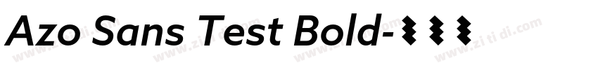 Azo Sans Test Bold字体转换
